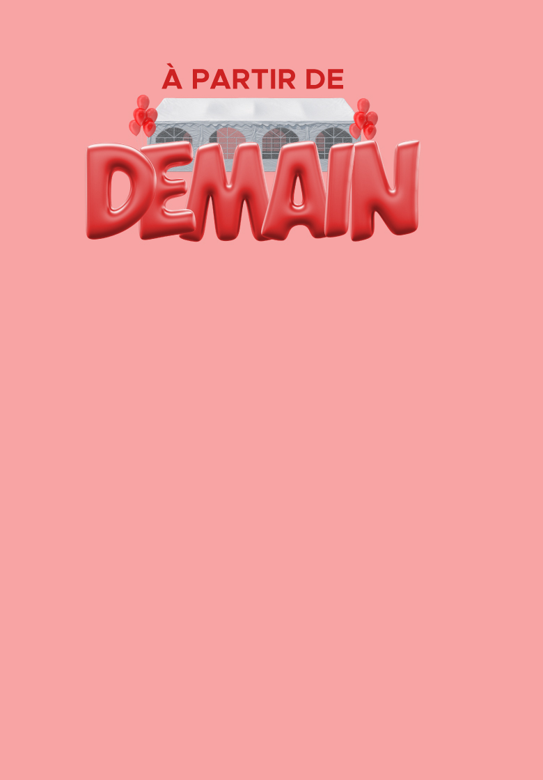 Vente sous la tente TR – Demain